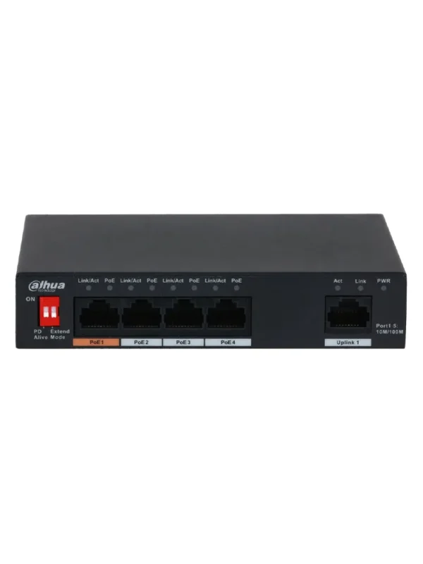 DAHUA 4-Port Fast Ethernet PoE + 1-Port RJ45 Switch
