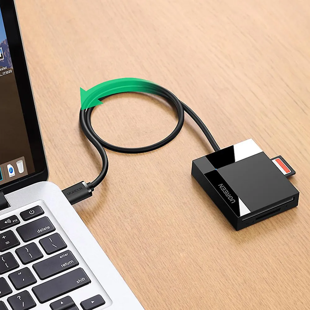 UGREEN 0.5M Black USB 3.0 Card Reader SD Micro SD TF CF MS Compact Flash_03