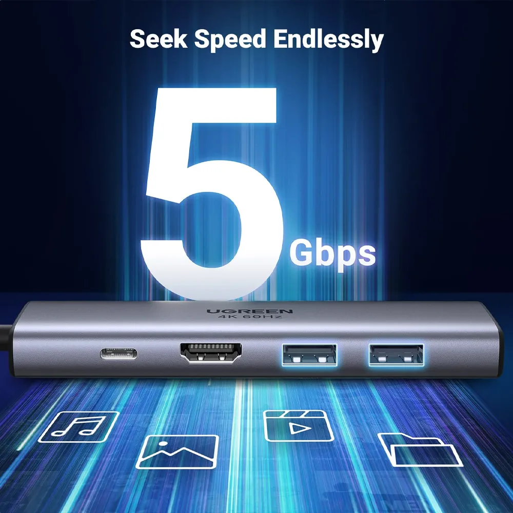 UGREEN 6-in-1 USB C Hub 4K@60Hz_05